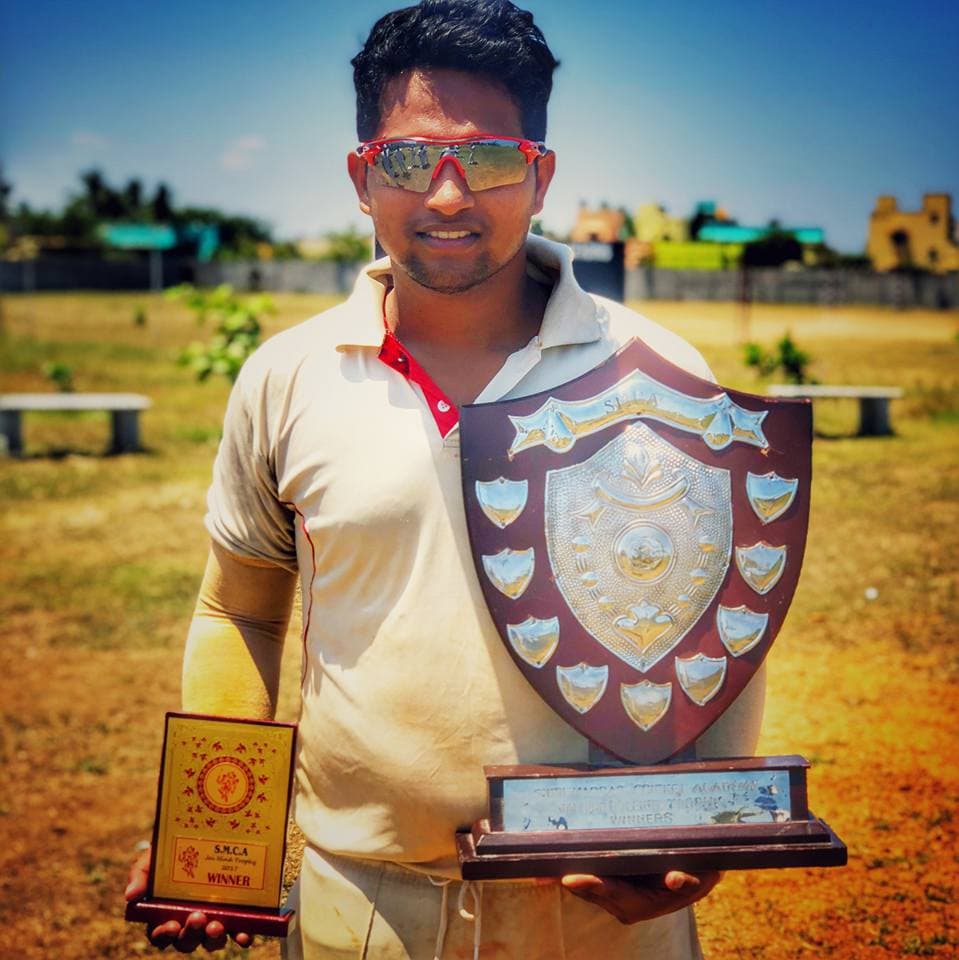 Cricket tournament trophy
